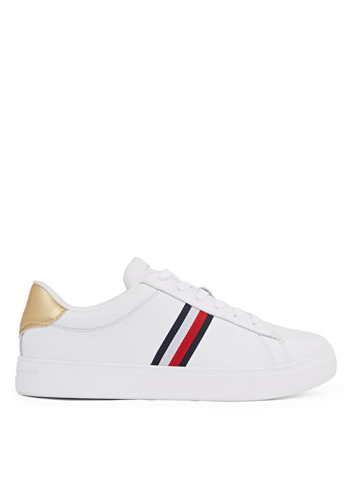Tommy Hilfiger Beyaz Kadın Deri Sneaker FW0FW08321 - Görsel 2