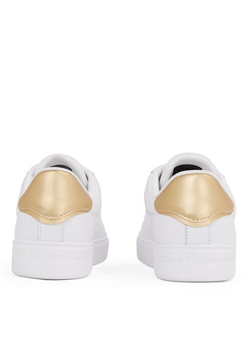 Tommy Hilfiger Beyaz Kadın Deri Sneaker FW0FW08321 - Görsel 6
