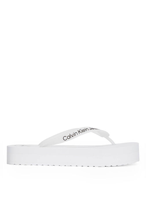 Calvin Klein Beyaz Kadın Plaj Terliği YW0YW01830 - Görsel 2