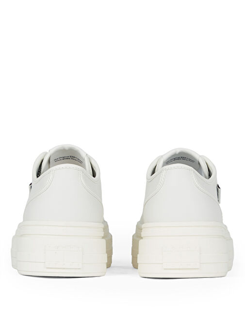 Tommy Hilfiger Ekru Kadın Deri Sneaker EN0EN02714 - Görsel 6