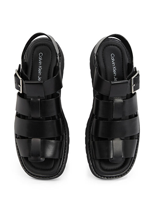 Calvin Klein Siyah Kadın Deri Sandalet YW0YW01700 - Görsel 5