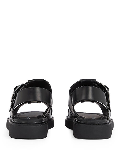 Calvin Klein Siyah Kadın Deri Sandalet YW0YW01700 - Görsel 6