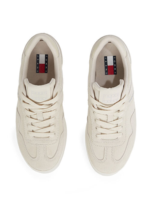 Tommy Hilfiger Açık Krem Kadın Süet Sneaker EN0EN02676 - Görsel 5