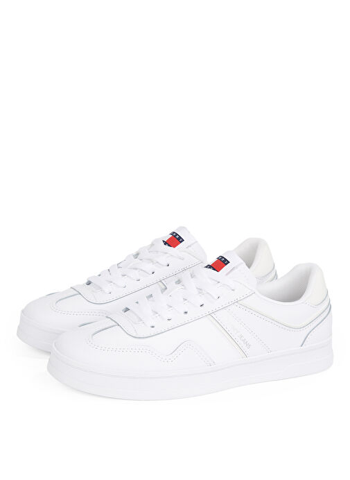 Tommy Hilfiger Beyaz Kadın Deri Sneaker EN0EN02794 - Görsel 4