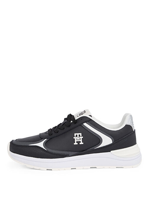 Tommy Hilfiger Siyah Kadın Deri Sneaker FW0FW08325 - Görsel 2