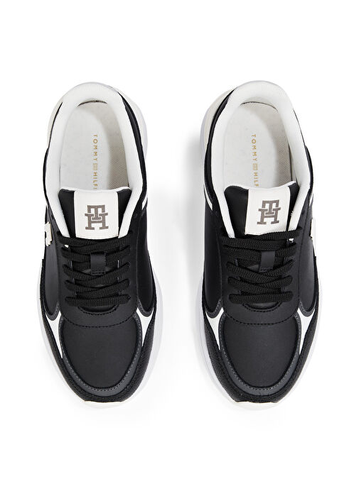 Tommy Hilfiger Siyah Kadın Deri Sneaker FW0FW08325 - Görsel 5