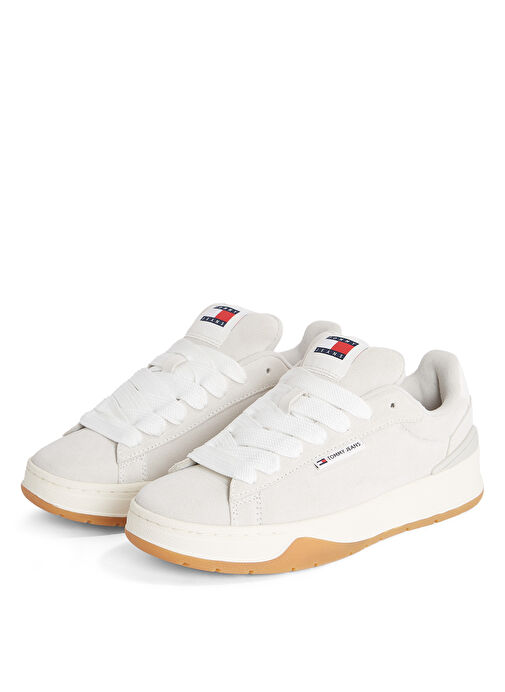 Tommy Hilfiger Gri Kadın Süet Sneaker EN0EN02677 - Görsel 3