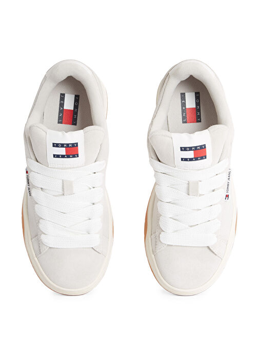 Tommy Hilfiger Gri Kadın Süet Sneaker EN0EN02677 - Görsel 4