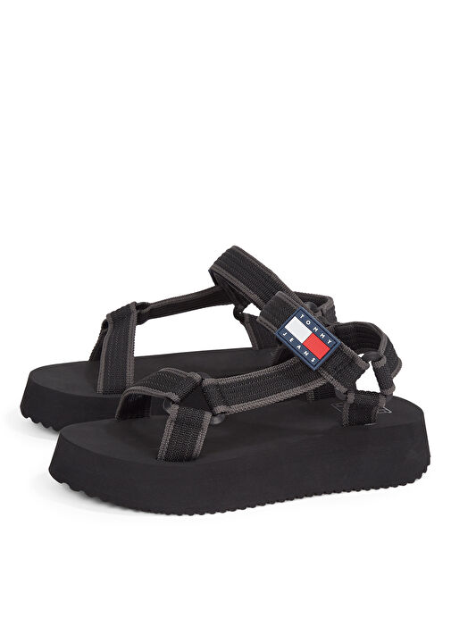Tommy Hilfiger Siyah Kadın Sandalet EN0EN02747 - Görsel 4