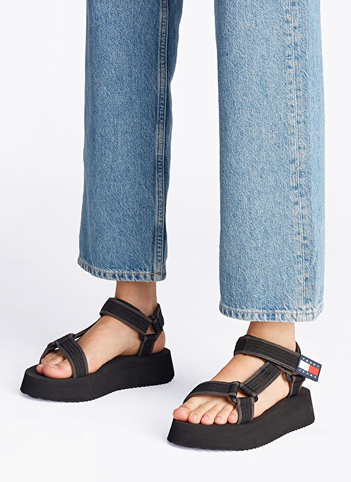 Tommy Hilfiger Siyah Kadın Sandalet EN0EN02747 - Görsel 7