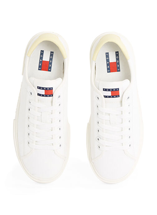 Tommy Hilfiger Ekru Kadın Sneaker EN0EN02792 - Görsel 4