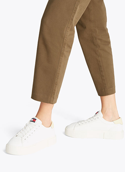 Tommy Hilfiger Ekru Kadın Sneaker EN0EN02792 - Görsel 6