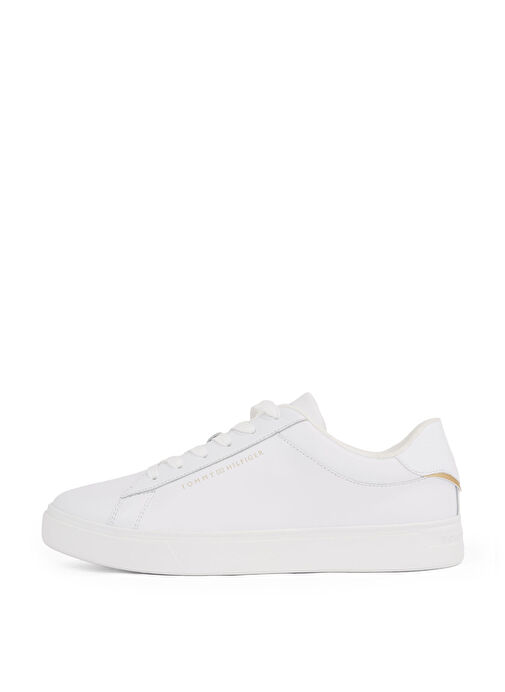 Tommy Hilfiger Beyaz Kadın Deri Sneaker FW0FW08320 - Görsel 3