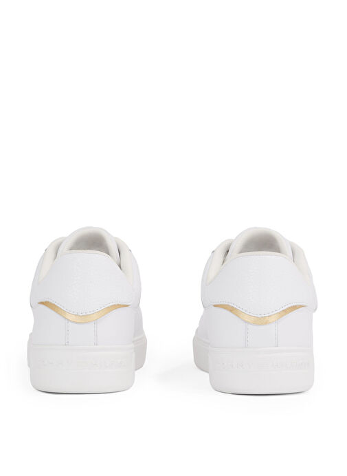 Tommy Hilfiger Beyaz Kadın Deri Sneaker FW0FW08320 - Görsel 6