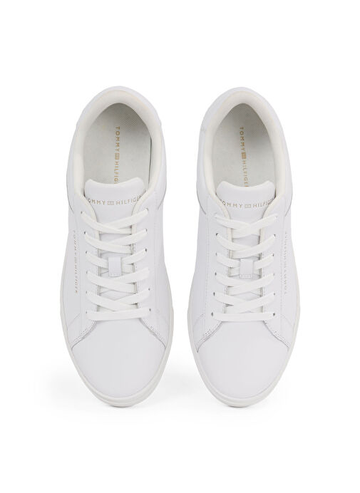 Tommy Hilfiger Beyaz Kadın Deri Sneaker FW0FW08320 - Görsel 5