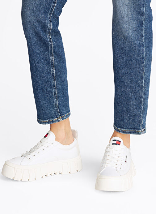 Tommy Hilfiger Beyaz Kadın Sneaker EN0EN02793 - Görsel 7