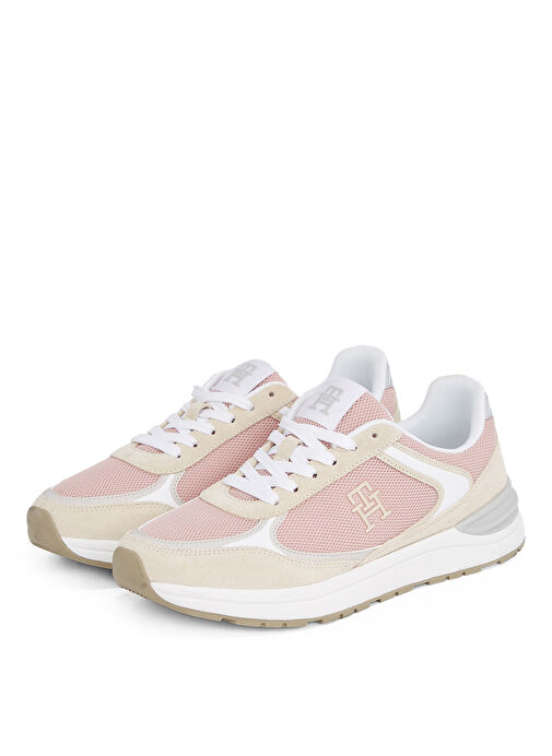Tommy Hilfiger Bej - Pembe Kadın Sneaker FW0FW08324 - Görsel 4
