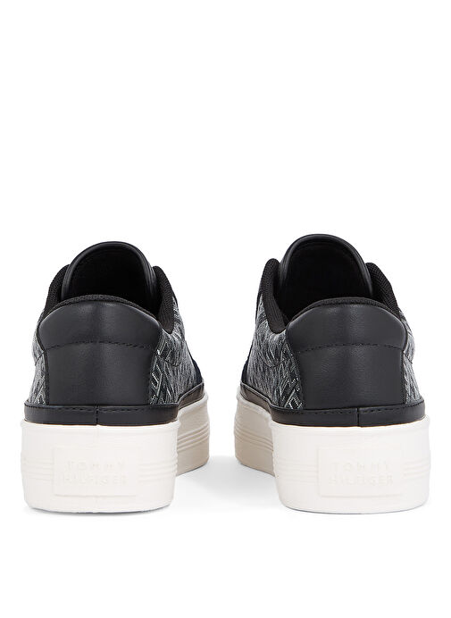 Tommy Hilfiger Siyah Kadın Deri Sneaker FW0FW08331 - Görsel 6