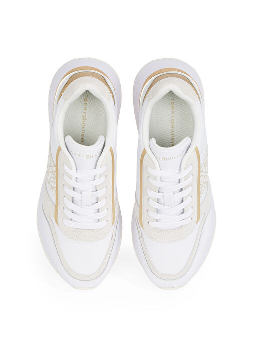 Tommy Hilfiger Beyaz Kadın Deri Sneaker FW0FW08387 - Görsel 4