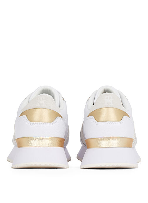 Tommy Hilfiger Beyaz Kadın Deri Sneaker FW0FW08387 - Görsel 6