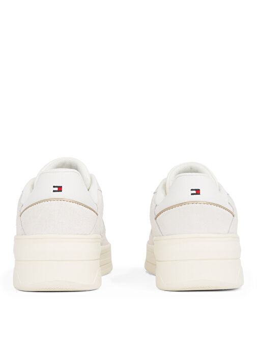Tommy Hilfiger Ekru Kadın Deri Sneaker FW0FW08456 - Görsel 6