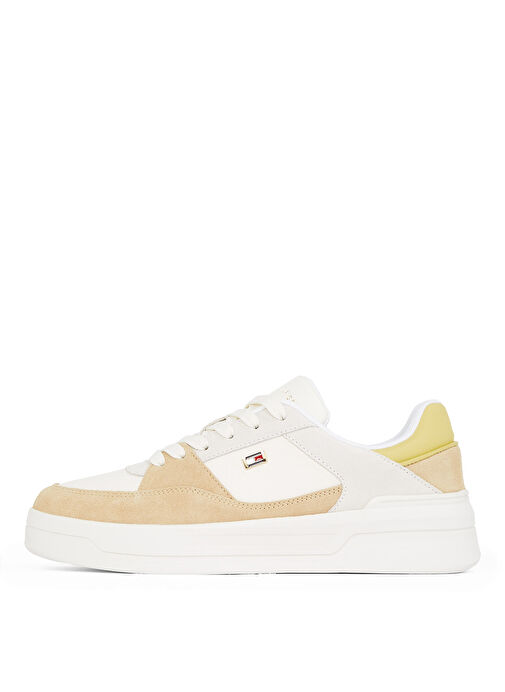 Tommy Hilfiger Beyaz Kadın Deri Sneaker FW0FW08456 - Görsel 3