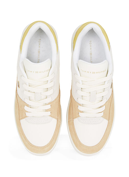 Tommy Hilfiger Beyaz Kadın Deri Sneaker FW0FW08456 - Görsel 5