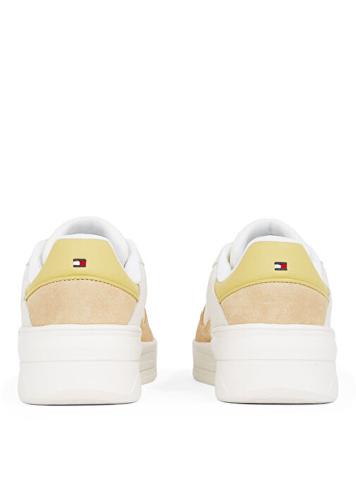 Tommy Hilfiger Beyaz Kadın Deri Sneaker FW0FW08456 - Görsel 6