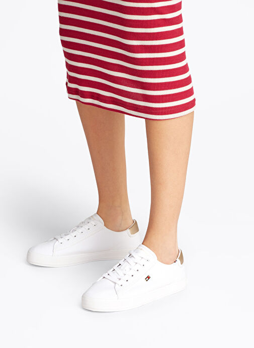 Tommy Hilfiger Beyaz Kadın Sneaker FW0FW08647 - Görsel 8