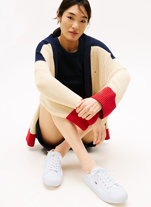 Tommy Hilfiger Beyaz Kadın Sneaker FW0FW08647 - Görsel 9