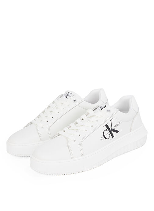 Calvin Klein Beyaz Kadın Deri Sneaker YW0YW00823 - Görsel 3
