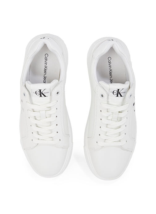 Calvin Klein Beyaz Kadın Deri Sneaker YW0YW00823 - Görsel 4