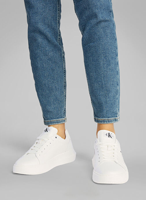 Calvin Klein Beyaz Kadın Deri Sneaker YW0YW00823 - Görsel 7