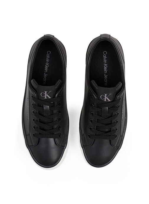 Calvin Klein Siyah Kadın Deri Sneaker YW0YW01633 - Görsel 4