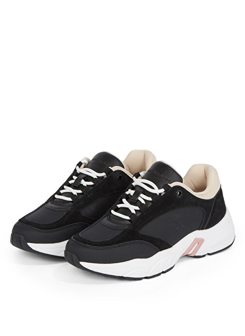 Calvin Klein Siyah Kadın Deri Sneaker YW0YW01646 - Görsel 3
