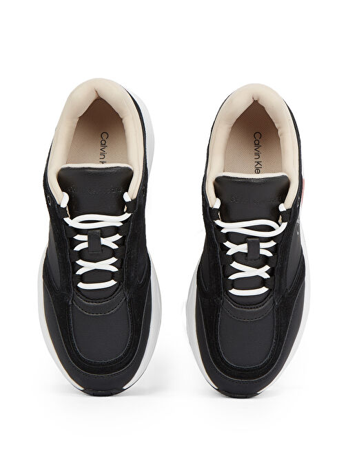 Calvin Klein Siyah Kadın Deri Sneaker YW0YW01646 - Görsel 4
