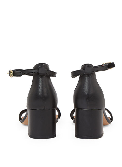 Tommy Hilfiger Siyah Kadın Deri Topuklu Ayakkabı FW0FW08673 - Görsel 6