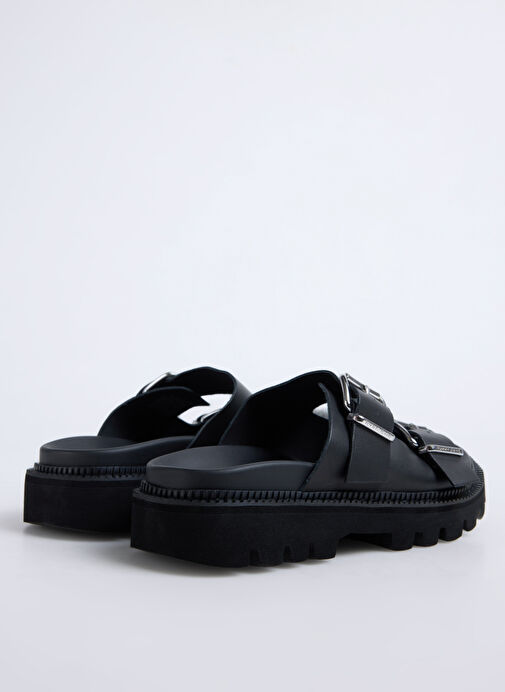 Tommy Hilfiger Siyah Kadın Deri Terlik EN0EN02753 - Görsel 4