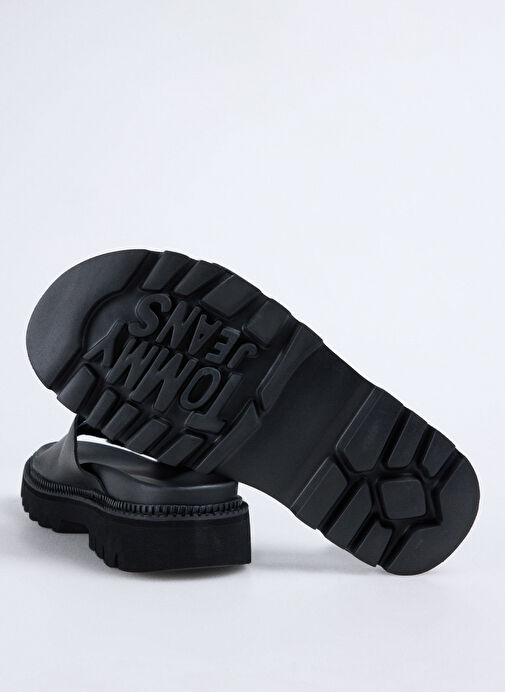 Tommy Hilfiger Siyah Kadın Deri Terlik EN0EN02753 - Görsel 5