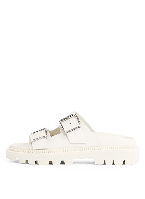 Tommy Hilfiger Beyaz Kadın Deri Terlik EN0EN02753 - Görsel 3