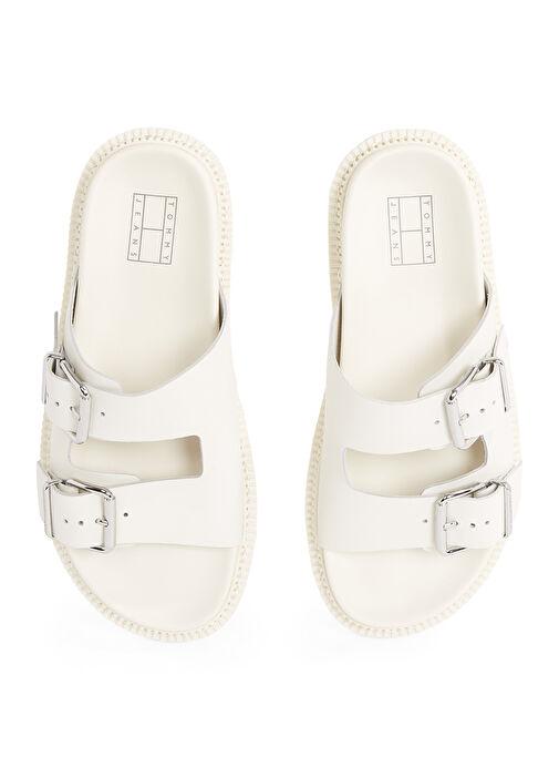 Tommy Hilfiger Beyaz Kadın Deri Terlik EN0EN02753 - Görsel 5
