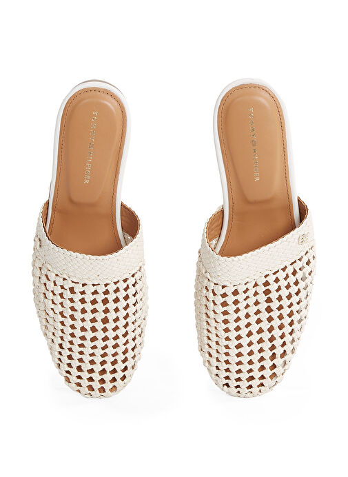 Tommy Hilfiger Ekru Kadın Terlik FW0FW08413 - Görsel 5