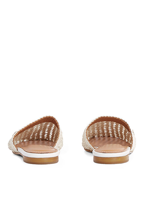 Tommy Hilfiger Ekru Kadın Terlik FW0FW08413 - Görsel 6