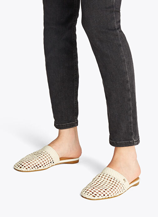 Tommy Hilfiger Ekru Kadın Terlik FW0FW08413 - Görsel 7