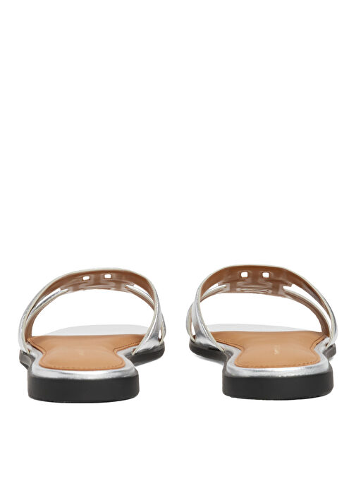 Tommy Hilfiger Gri Kadın Deri Terlik FW0FW08676 - Görsel 7