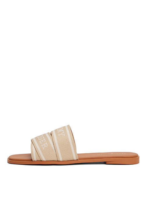 Tommy Hilfiger Bej Kadın Terlik FW0FW08421 - Görsel 3