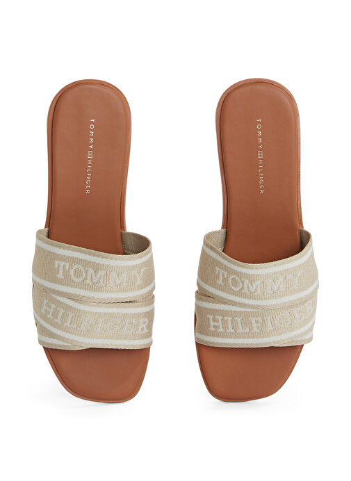 Tommy Hilfiger Bej Kadın Terlik FW0FW08421 - Görsel 5