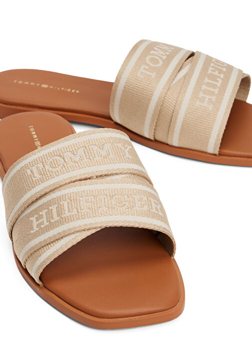 Tommy Hilfiger Bej Kadın Terlik FW0FW08421 - Görsel 6