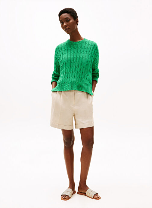 Tommy Hilfiger Bej Kadın Terlik FW0FW08421 - Görsel 9