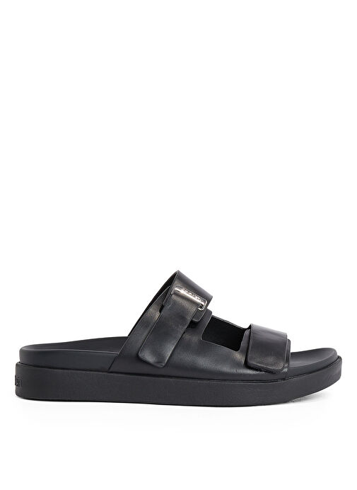 Calvin Klein Siyah Kadın Deri Terlik HW0HW02489 - Görsel 2